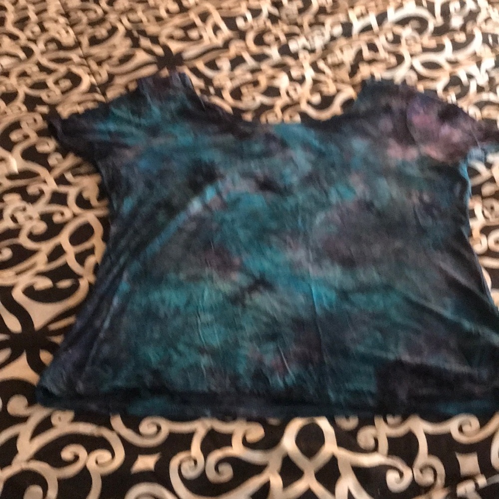 Blue tie-dye shirt